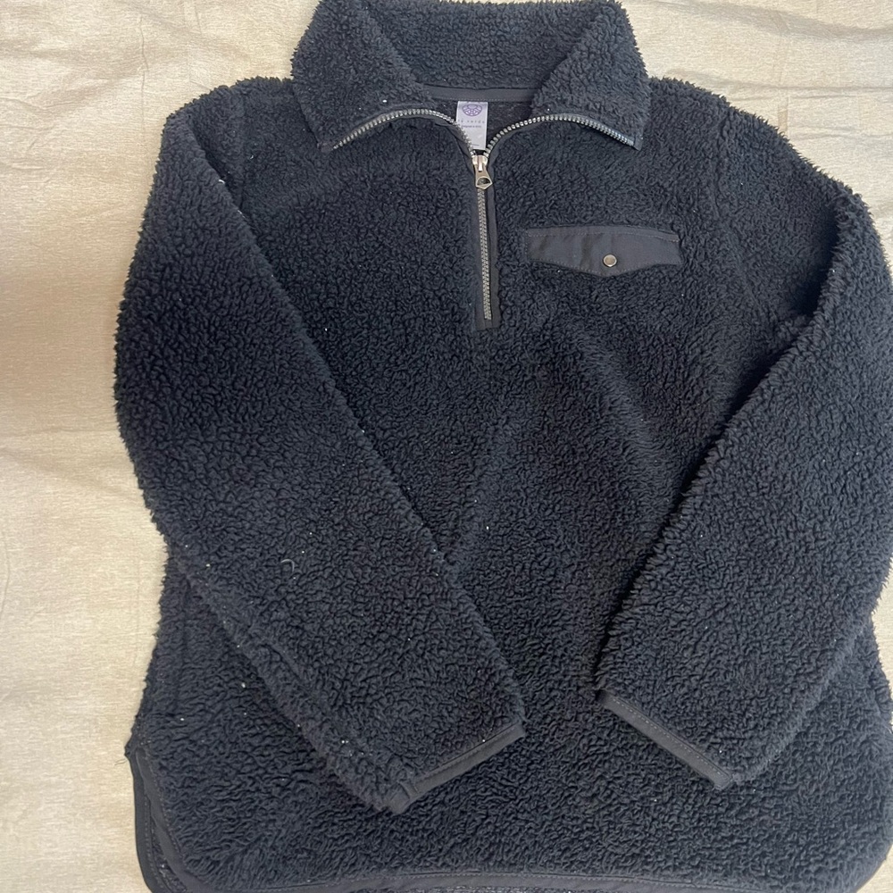 Te Verde Black Fleece quarter zip